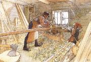 Carl Larsson In the Carpenter Shop France oil painting artist